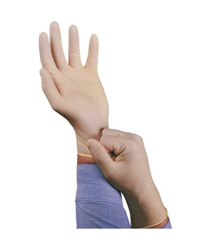 Disposable Lightly Powdered Natural Latex Gloves